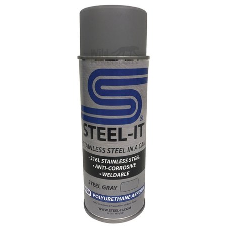 Steel-It Steel-it Gray Polyurethane 14oz Spray Can 1002B
